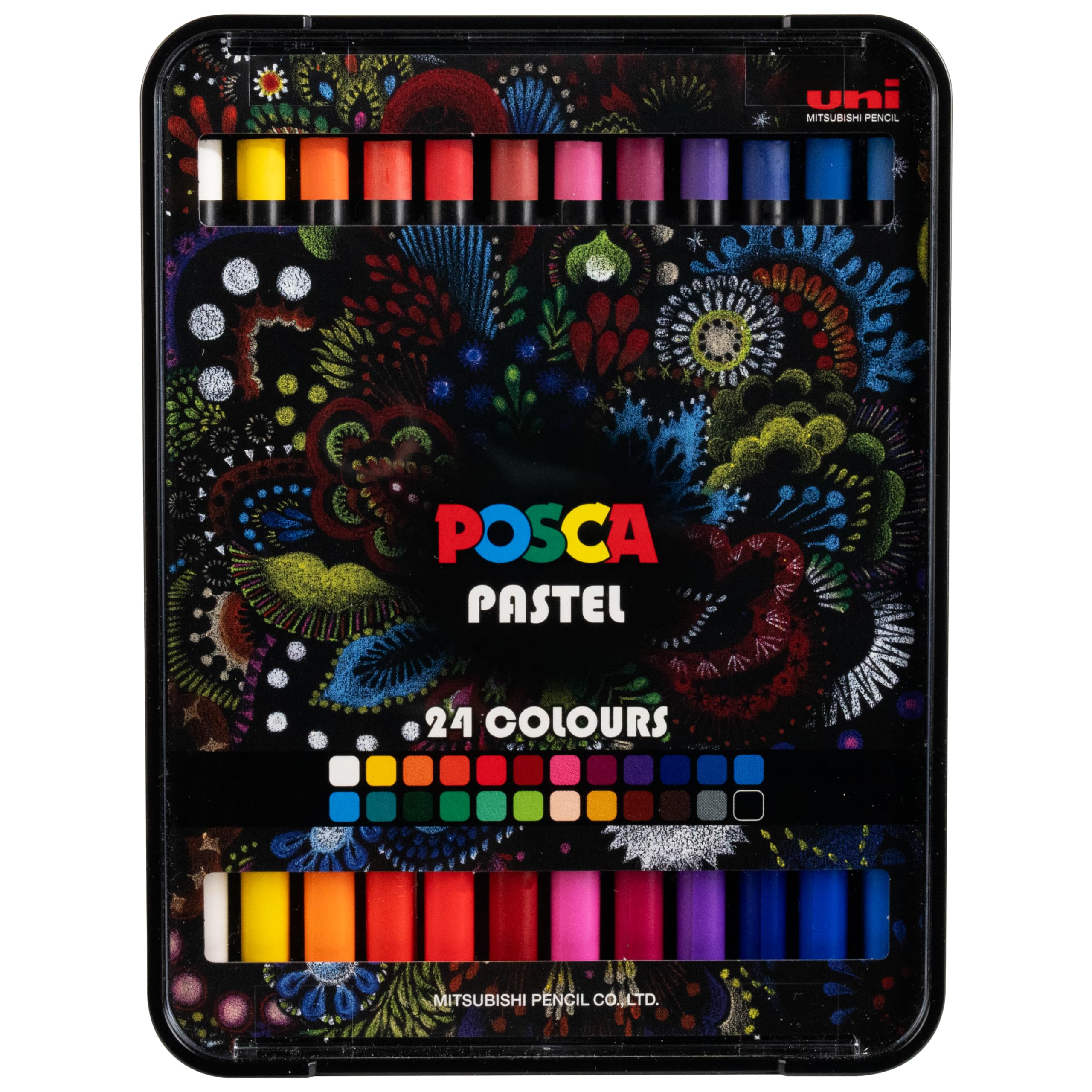 Posca Pastels, Premium Art Set of 24 Wax Pastels
