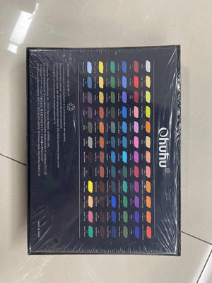 Ohuhu 72 Long Chalk Pastels Set: 72 Soft Pastels For Artists Including 4 Fluorescent Colors With 6 Pastel Papers for Drawing Blending Layering Shading Pastels Art Supplies for Adults Kids Beginners