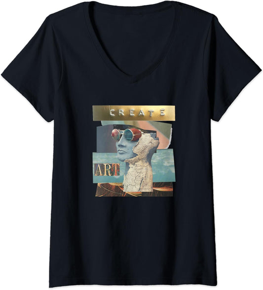 Create Art V-Neck T-Shirt